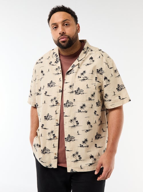 Overhemd met korte mouwen en motief - Kiabi