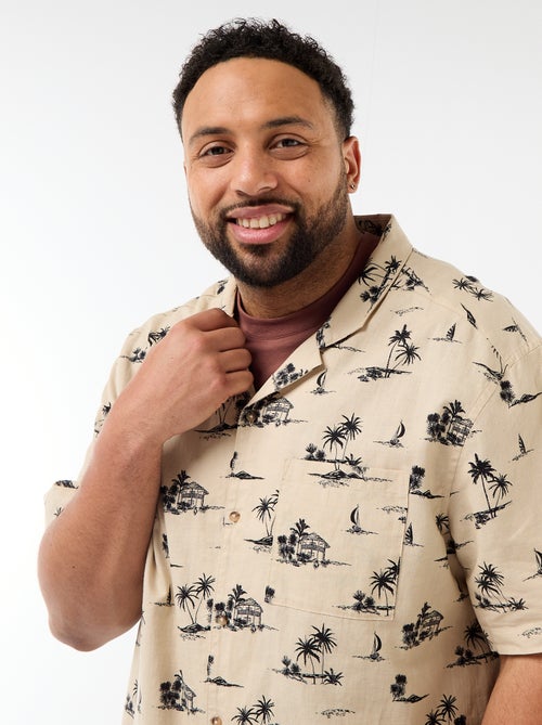 Overhemd met korte mouwen en motief - Kiabi