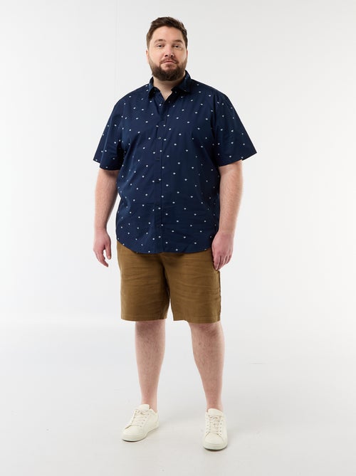 Overhemd met korte mouwen en motief - Kiabi