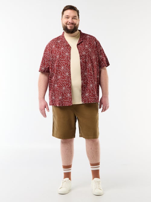 Overhemd met korte mouwen en motief - Kiabi