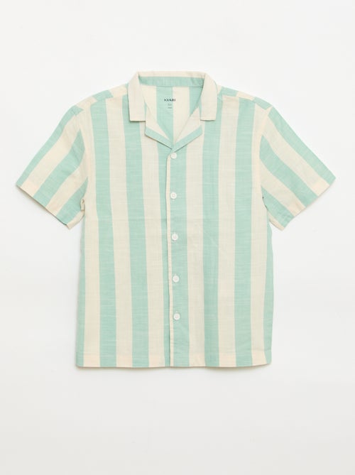 Overhemd met korte mouwen en strepen - Kiabi