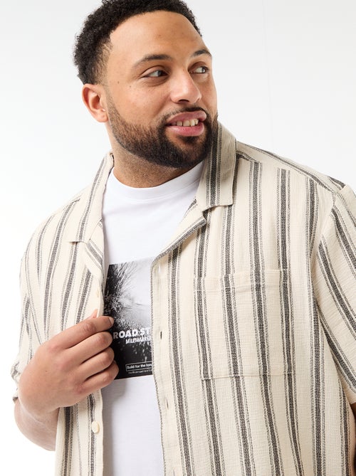 Overhemd met korte mouwen en strepen - Kiabi