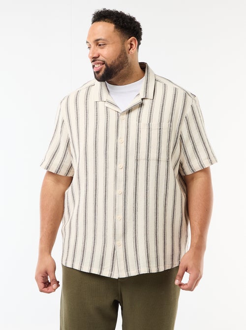 Overhemd met korte mouwen en strepen - Kiabi