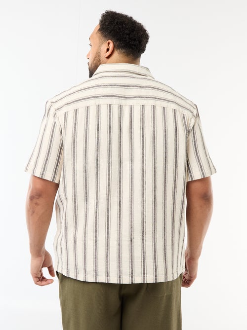 Overhemd met korte mouwen en strepen - Kiabi
