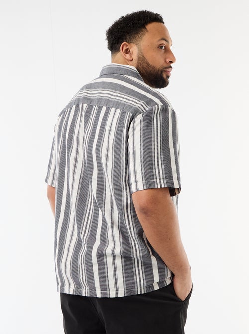 Overhemd met korte mouwen en strepen - Kiabi