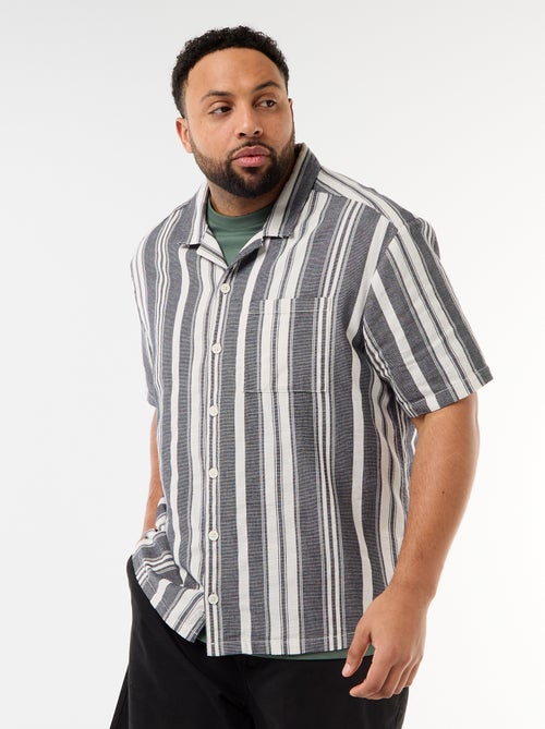 Overhemd met korte mouwen en strepen - Kiabi