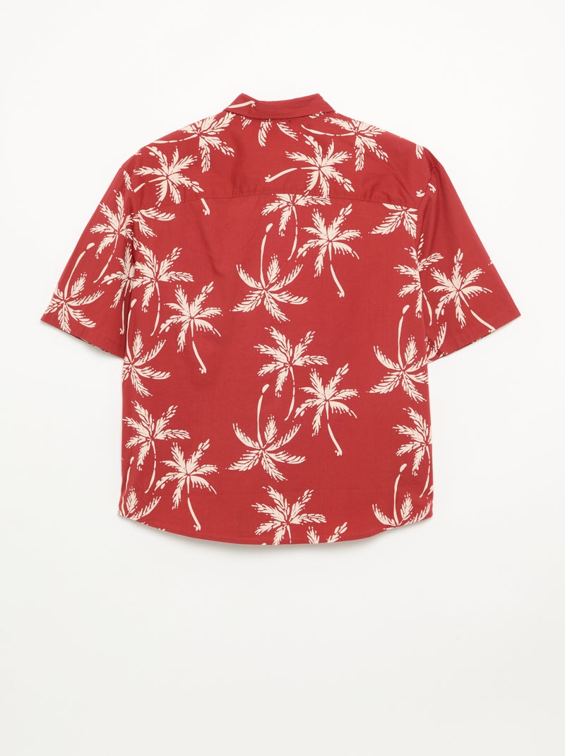 Overhemd met korte mouwen Rood - Kiabi