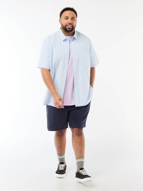 Overhemd met korte mouwen van crêpestof - Kiabi