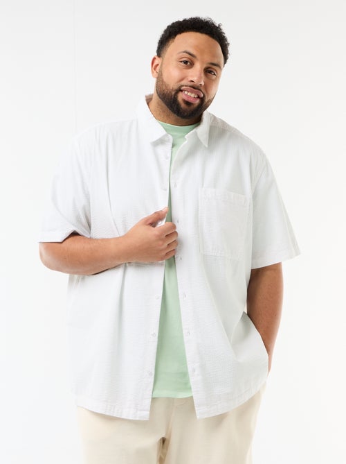 Overhemd met korte mouwen van crêpestof - Kiabi