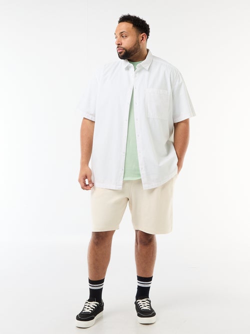 Overhemd met korte mouwen van crêpestof - Kiabi