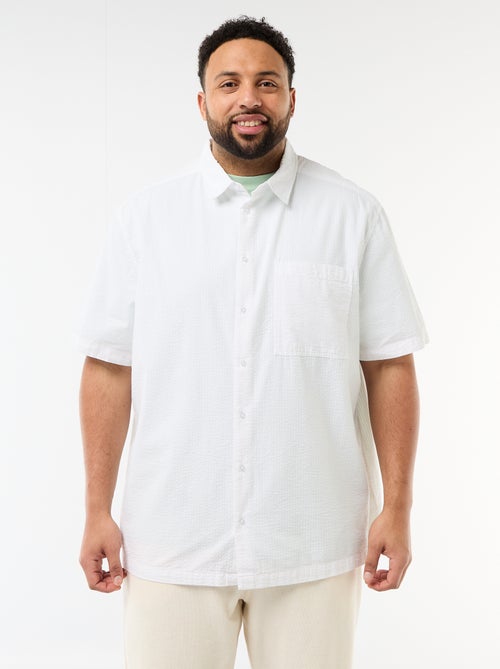 Overhemd met korte mouwen van crêpestof - Kiabi