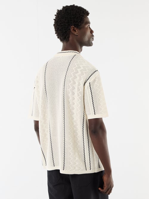 Overhemd met korte mouwen van fantasietricot - Kiabi