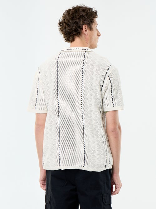 Overhemd met korte mouwen van fantasietricot - Kiabi