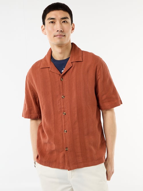 Overhemd met korte mouwen van fantasietricot - Kiabi