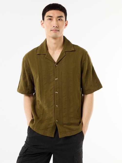 Overhemd met korte mouwen van fantasietricot - Kiabi