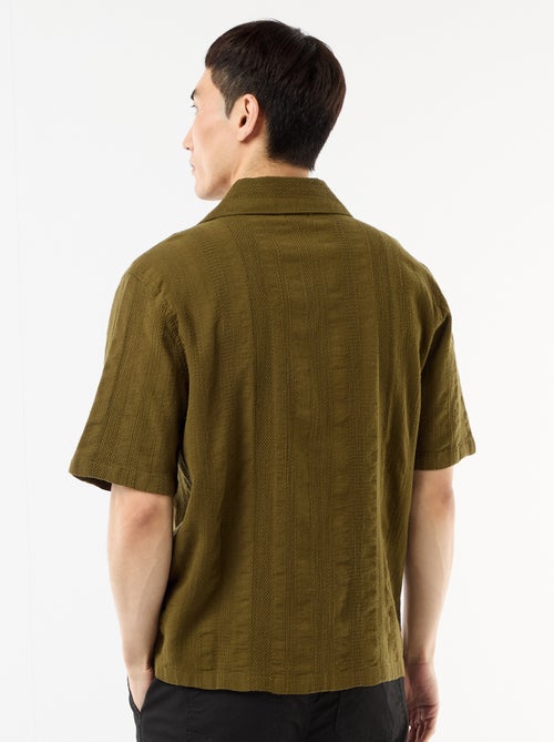 Overhemd met korte mouwen van fantasietricot - Kiabi