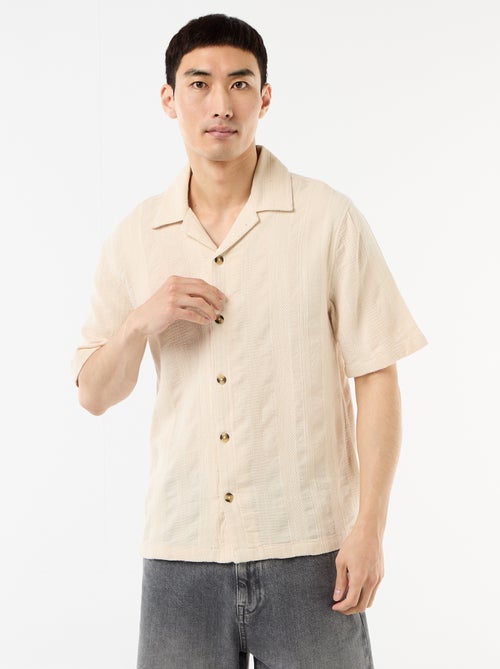 Overhemd met korte mouwen van fantasietricot - Kiabi