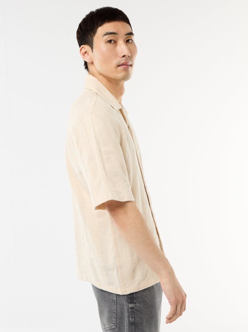 Overhemd met korte mouwen van fantasietricot - Kiabi