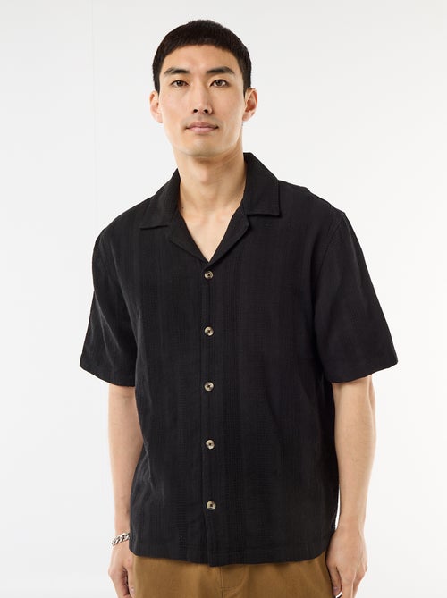 Overhemd met korte mouwen van fantasietricot - Kiabi