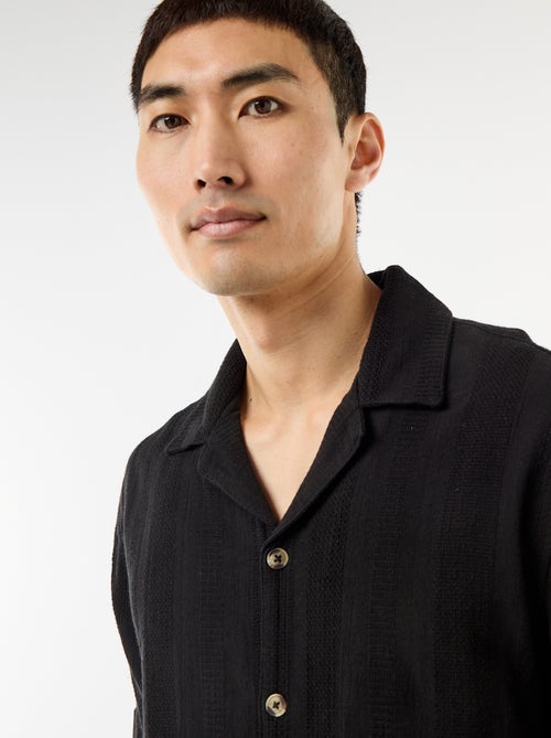 Overhemd met korte mouwen van fantasietricot - Kiabi