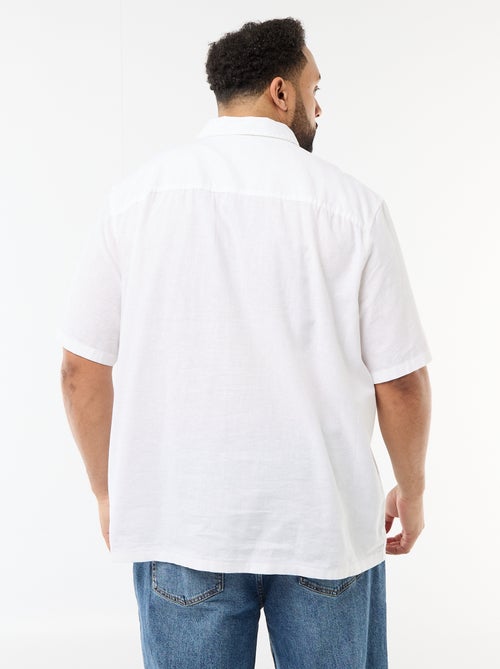 Overhemd met korte mouwen van gemengd linnen - Kiabi