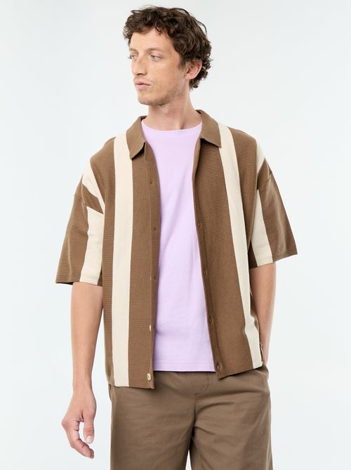 Overhemd met korte mouwen van jerseytricot - Kiabi