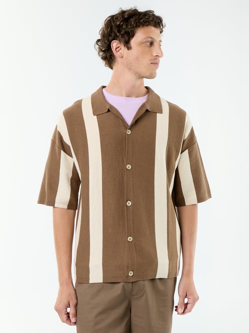 Overhemd met korte mouwen van jerseytricot - Kiabi