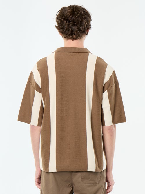 Overhemd met korte mouwen van jerseytricot - Kiabi
