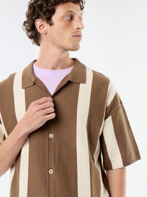 Overhemd met korte mouwen van jerseytricot - Kiabi