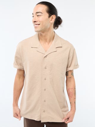 Overhemd met korte mouwen van tricot