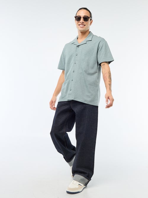 Overhemd met korte mouwen van tricot - Kiabi