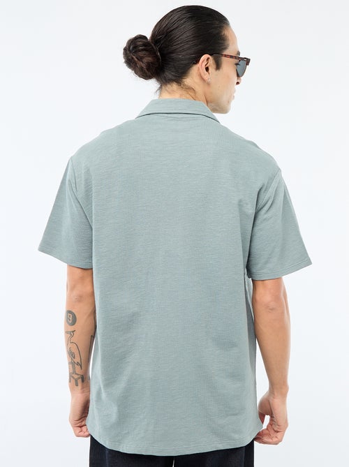 Overhemd met korte mouwen van tricot - Kiabi