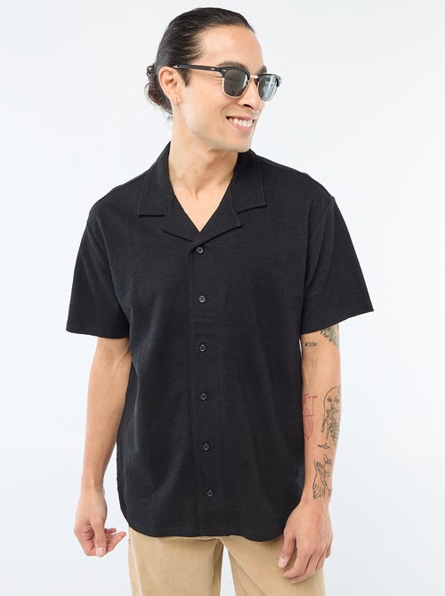 Overhemd met korte mouwen van tricot - Kiabi