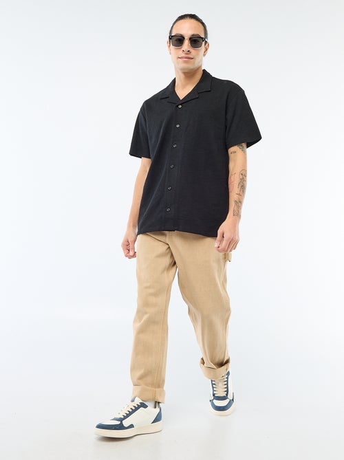 Overhemd met korte mouwen van tricot - Kiabi