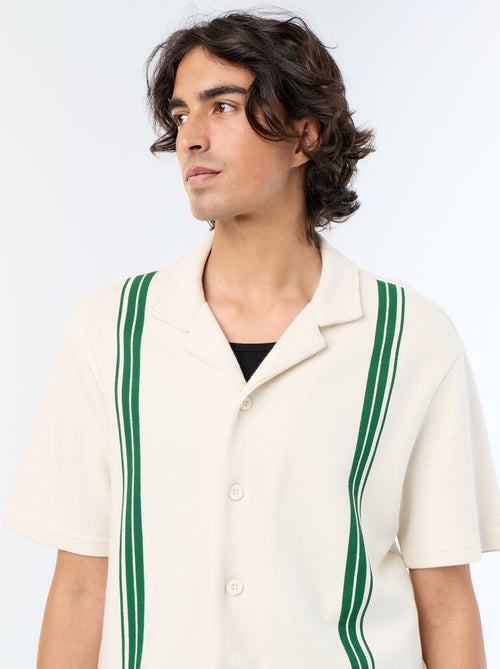 Overhemd met korte mouwen van zware jersey - Kiabi