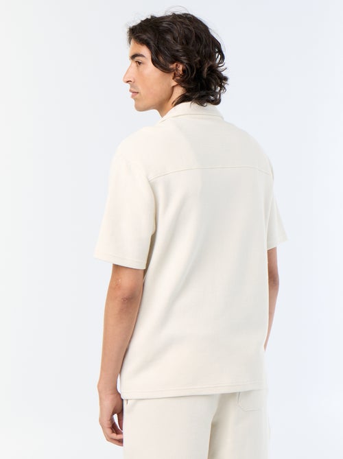 Overhemd met korte mouwen van zware jersey - Kiabi