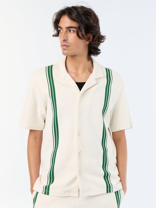 Overhemd met korte mouwen van zware jersey - Kiabi
