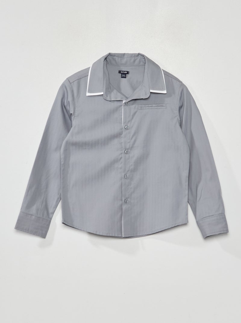 Overhemd met lange mouw BLAUW - Kiabi