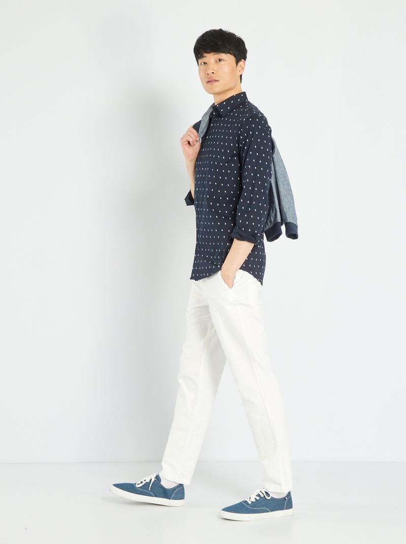 Overhemd met print BLAUW - Kiabi