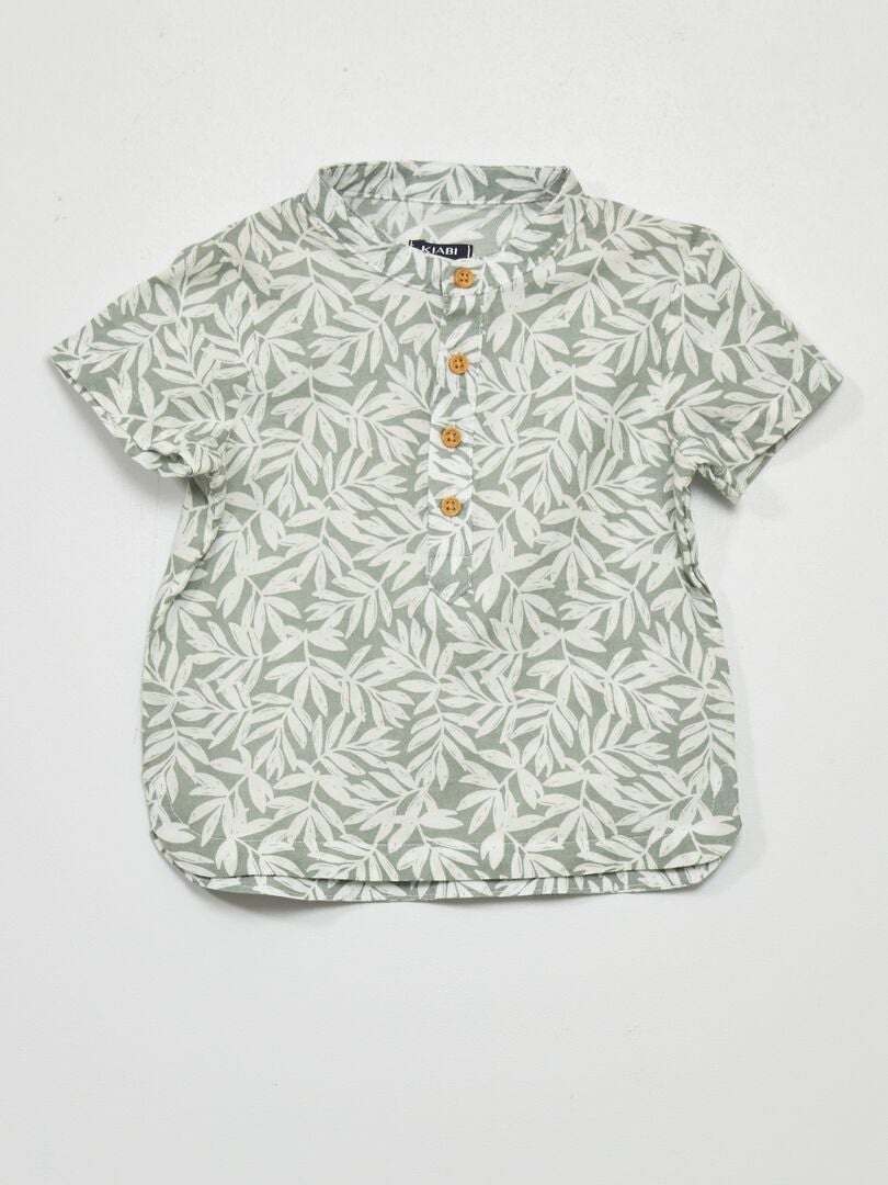 Overhemd met print GROEN - Kiabi