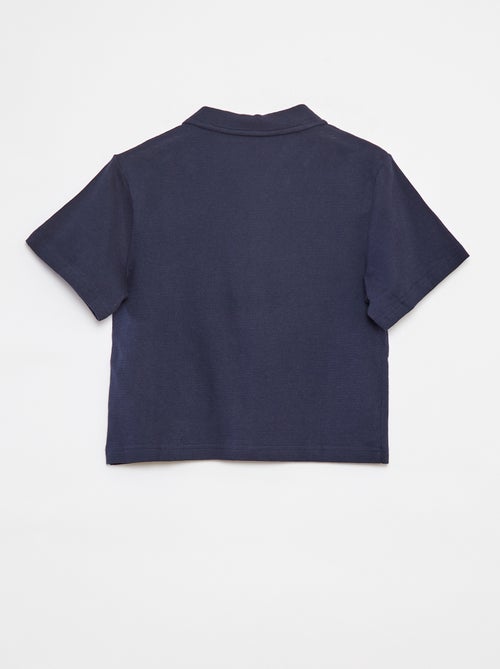 Overhemd met textuur en korte mouw - Kiabi