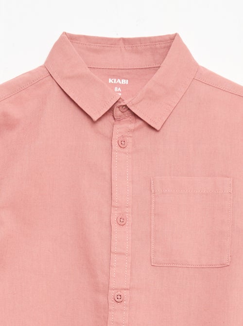 Overhemd met zak en oprolbare mouwen - Kiabi