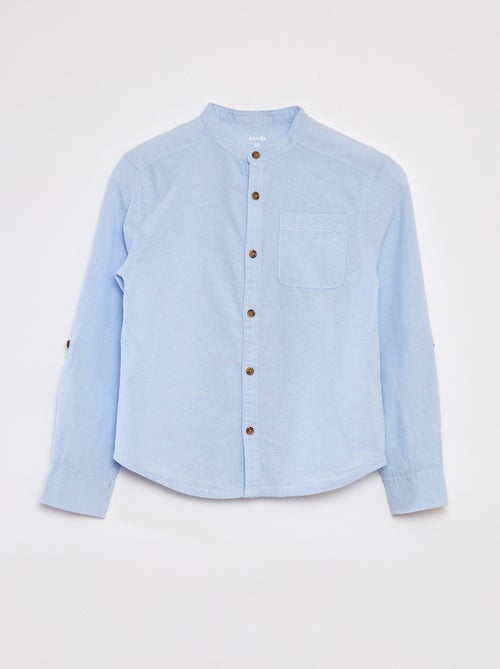 Overhemd van chambray met maokraagje - Kiabi