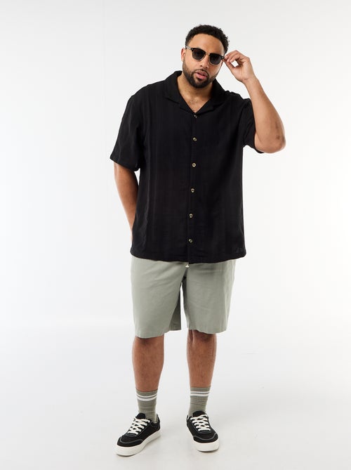 Overhemd van fantasietricot met korte mouwen - Kiabi