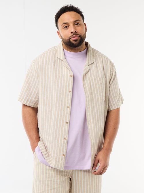 Overhemd van gemengd linnen - Kiabi