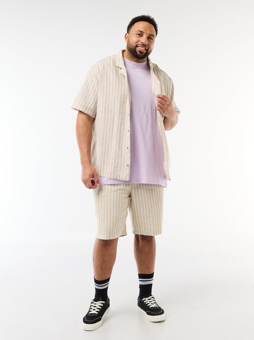 Overhemd van gemengd linnen - Kiabi