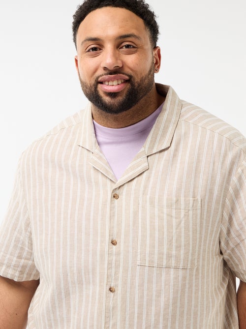 Overhemd van gemengd linnen - Kiabi