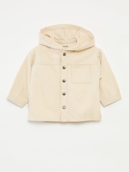 Overhemd van keperstof met capuchon - Kiabi