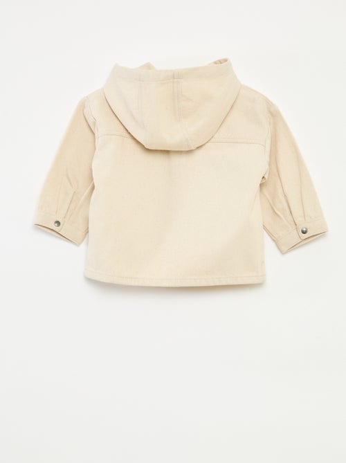 Overhemd van keperstof met capuchon - Kiabi