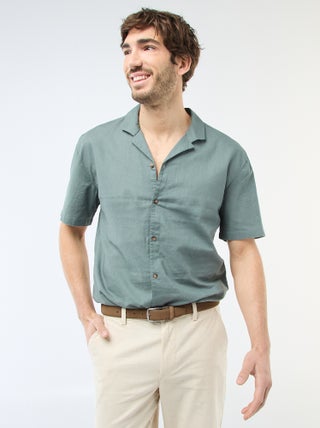 Overhemd van linnenmix